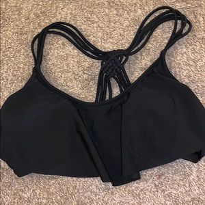 Black Target Bikini Top